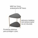 Ver imagem 5 de Mesa Lateral com Prateleira Orgânica 44,2cm Pé de Metal 28016 Artesano