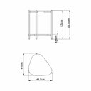 Ver imagem 2 de Mesa Lateral com Prateleira Orgânica 44,2cm Pé de Metal 28016 Artesano