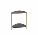 Ver imagem 4 de Mesa Lateral com Prateleira Orgânica 44,2cm Pé de Metal 28016 Artesano