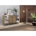 Ver mais imagens de Aparador Buffet 4 Portas com Espelho Retrô Vegas Multimóveis V3562 Rustic/Natural