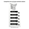 Assento Tampa para Vaso Sanitário Almofadado Compatível Lírio Preto Durín - 3