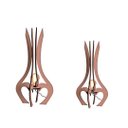 Ver imagem 1 de Luminária de Chão Mdf Palace:marrom/kit com 2 - 85x45cm e 75x40cm