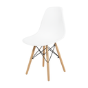 Ver imagem 5 de Sala de Jantar Conjunto Mesa Eames Preta 90 Cm com 4 Cadeiras Brancas Dsw