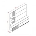 Ver imagem 5 de Rack Painel Atena para TV até 65 Polegadas 200cm MDP com LED Madetec Móveis
