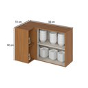 Ver imagem 4 de Armário Aéreo Cozinha de Canto 94 cm Venaly 1 Porta com Nicho Cinamomo - Henn