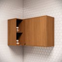 Ver imagem 2 de Armário Aéreo Cozinha de Canto 94 cm Venaly 1 Porta com Nicho Cinamomo - Henn