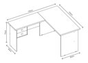 Ver imagem 4 de Mesa em L Diretor Preta Para Escritório Office Espaçosa Escrivaninha de Canto - Preto TL