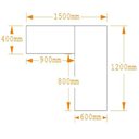 Ver imagem 3 de Mesa em L Diretor Preta Para Escritório Office Espaçosa Escrivaninha de Canto - Preto TL