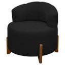 Ver imagem 6 de Poltrona Decorativa para Sala Thor Orgânica Tecido Bouclé Pés em Madeira Maciça:preto