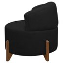 Ver imagem 7 de Poltrona Decorativa para Sala Thor Orgânica Tecido Bouclé Pés em Madeira Maciça:preto