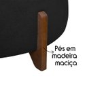 Ver imagem 5 de Poltrona Decorativa para Sala Thor Orgânica Tecido Bouclé Pés em Madeira Maciça:preto