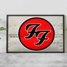 Quadro De Mdf Com Logo Banda Foo Fighters Ff Poster A4 - 1