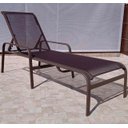 Ver imagem 1 de Espreguiçadeira Maresias - Alumínio Marrom e Tela Sling Marrom Móveis e Lazer