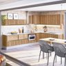 Cozinha Modulada 12 Peças Em Mdf Kali Premium Cj9 Carvalho Rustico - 1