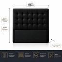 Ver imagem 4 de Cabeceira Casal de Cama Box Estofada Ana 140 cm Veludo