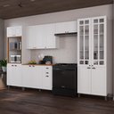 Ver imagem 1 de Armário Cozinha Modulada Completa Americana 100% MDF 350cm Provence Multimóveis Crink-CPL011
