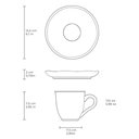 Ver imagem 2 de Jogo 6 Xícaras Chá Café com Pires 170ml Branco Bio Bananê Cerâmica Porto Brasil Mesa Posta