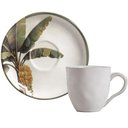 Ver imagem 3 de Jogo 6 Xícaras Chá Café com Pires 170ml Branco Bio Bananê Cerâmica Porto Brasil Mesa Posta