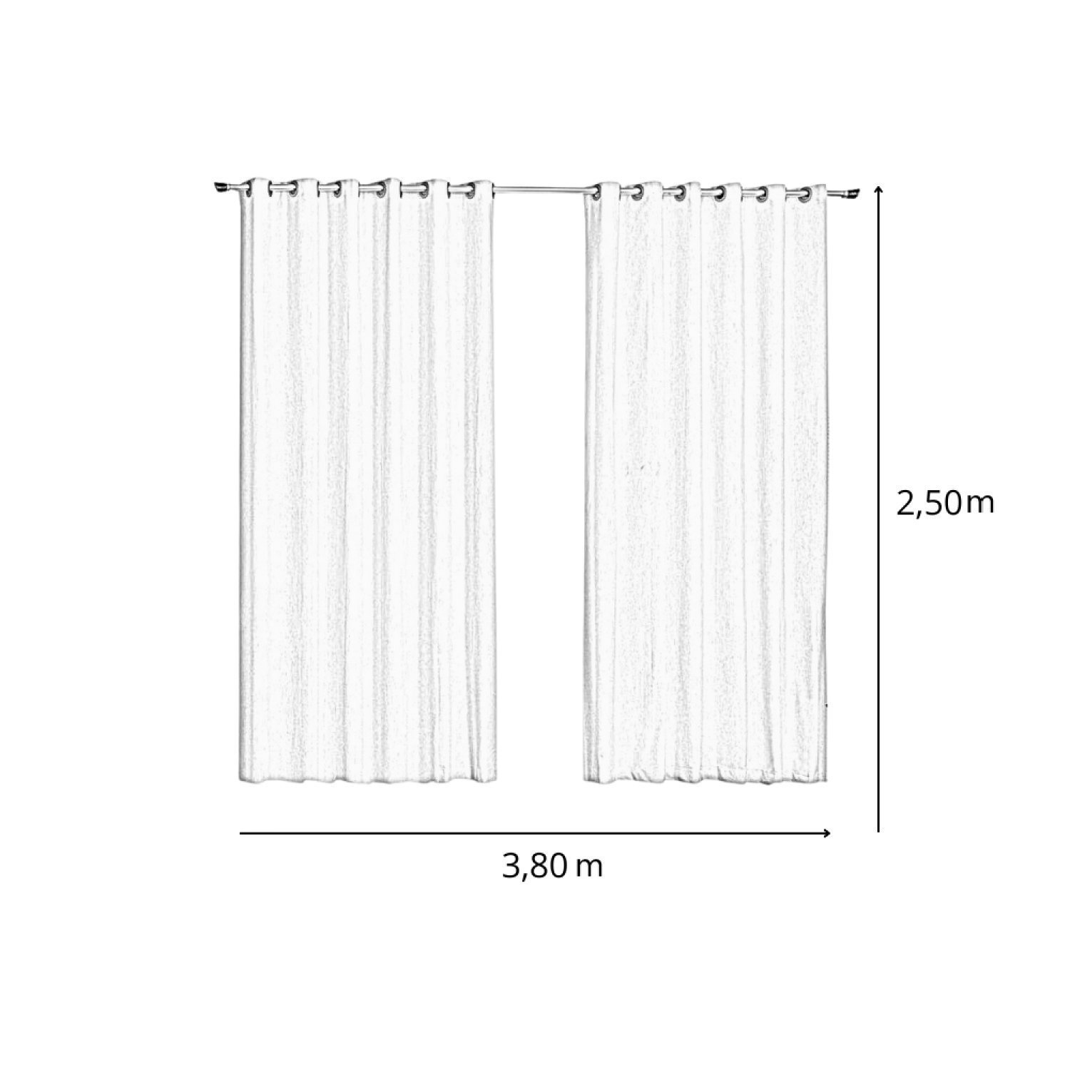 Cortina Rustik 250x380cm Branyl - 2