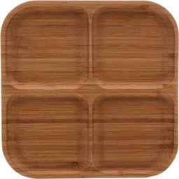 Petisqueira Quadrada Bambu Tábua de Frios 20x20x1,7cm - 2