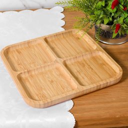 Petisqueira Quadrada Bambu Tábua de Frios 20x20x1,7cm - 5