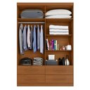 Ver imagem 2 de Guarda Roupa Solteiro Maximus 4 Portas com Armário Multiuso Max Plus Cinamomo Fosco -Zanzini