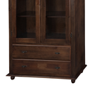 Ver imagem 3 de Cristaleira Rústica de Madeira 2 Portas e 2 Gavetas com Pés Torneados - Pinhão