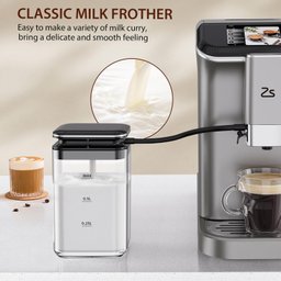 Takywep Máquina de Espresso Automática 20-bar com Moedor e Espumador de Leite (prata) - 4