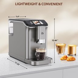 Takywep Máquina de Espresso Automática 20-bar com Moedor e Espumador de Leite (prata) - 6
