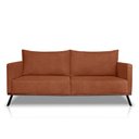 Ver imagem 2 de Sofá Living 3 Lugares com Pés de Ferro Almofadas Soltas 220cm Saiph Bouclê Terracota G63 - Gran Belo