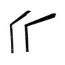 4x Suporte cantoneira reforçada SEM MÃO FRANCESA- 50cm- Preta- Marca Hayner - 2
