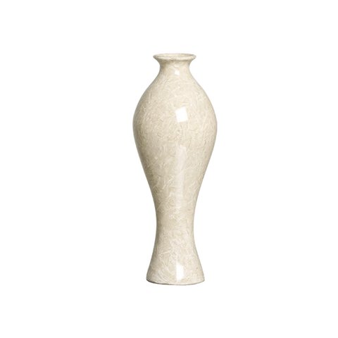 Vaso Decorativo de Cerâmica para Mesa Califórnia Bege Petra 35x13 cm