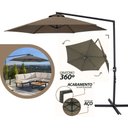 Ver imagem 1 de Ombrelone Guarda Sol P/ Espreguiçadeira Bel Veneza 3 Metros Giratorio 360° Reforçado com Manivela e