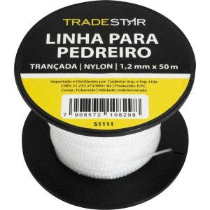 Linha Pedreiro Nylon 1,2 Mm X 50 Metros Trançada Tradestar