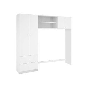 Guarda Roupa Infantil Conjugado 4 Portas Belle P14 Branco - Mpozenato
