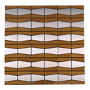 Ver imagem 1 de Pastilha Aluminio Adesiva Decoração Banheiro Cozinha Onda Ma