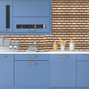 Ver imagem 4 de Pastilha Aluminio Adesiva Decoração Banheiro Cozinha Onda Ma