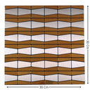 Ver imagem 2 de Pastilha Aluminio Adesiva Decoração Banheiro Cozinha Onda Ma