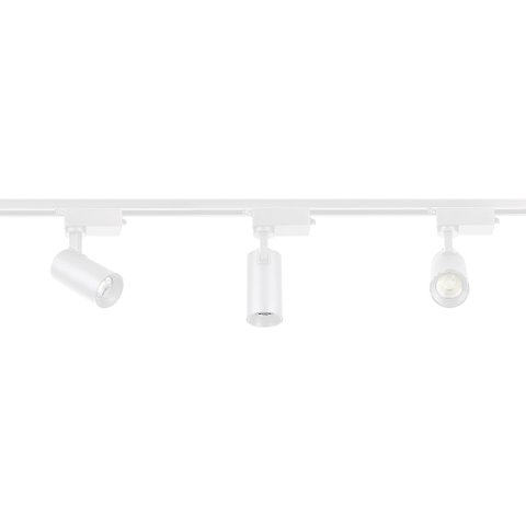 Trilho Eletrificado com 3 Spots Led Up Blumenau 15w Bivolt Branco 6500k Luz Branca