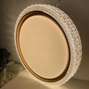 Ver imagem 1 de Luminaria Plafon 3 Tons Led Luxo Cristal Controle Remoto Casa Trabalho Iluminaçao Moderno Residencia