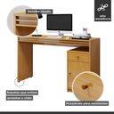 Ver imagem 6 de Escrivaninha Mesa Escritório Madrid 1 Porta 100% MDF 120cm