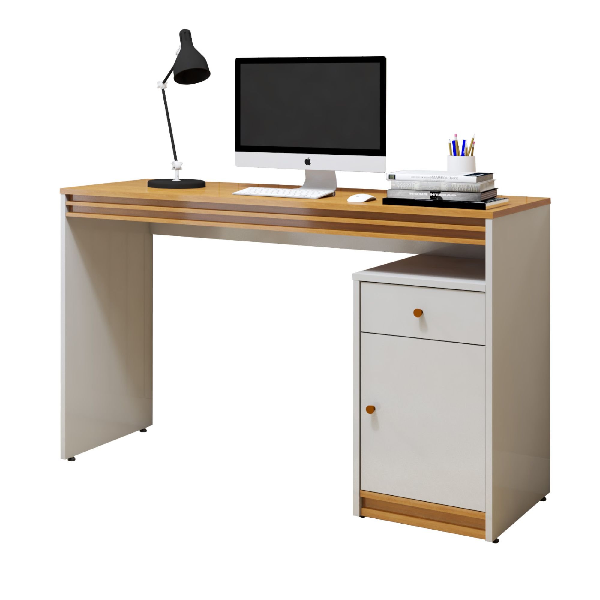 Escrivaninha 120cm 1 Porta 1 Gaveta 100% MDF Madrid - 12