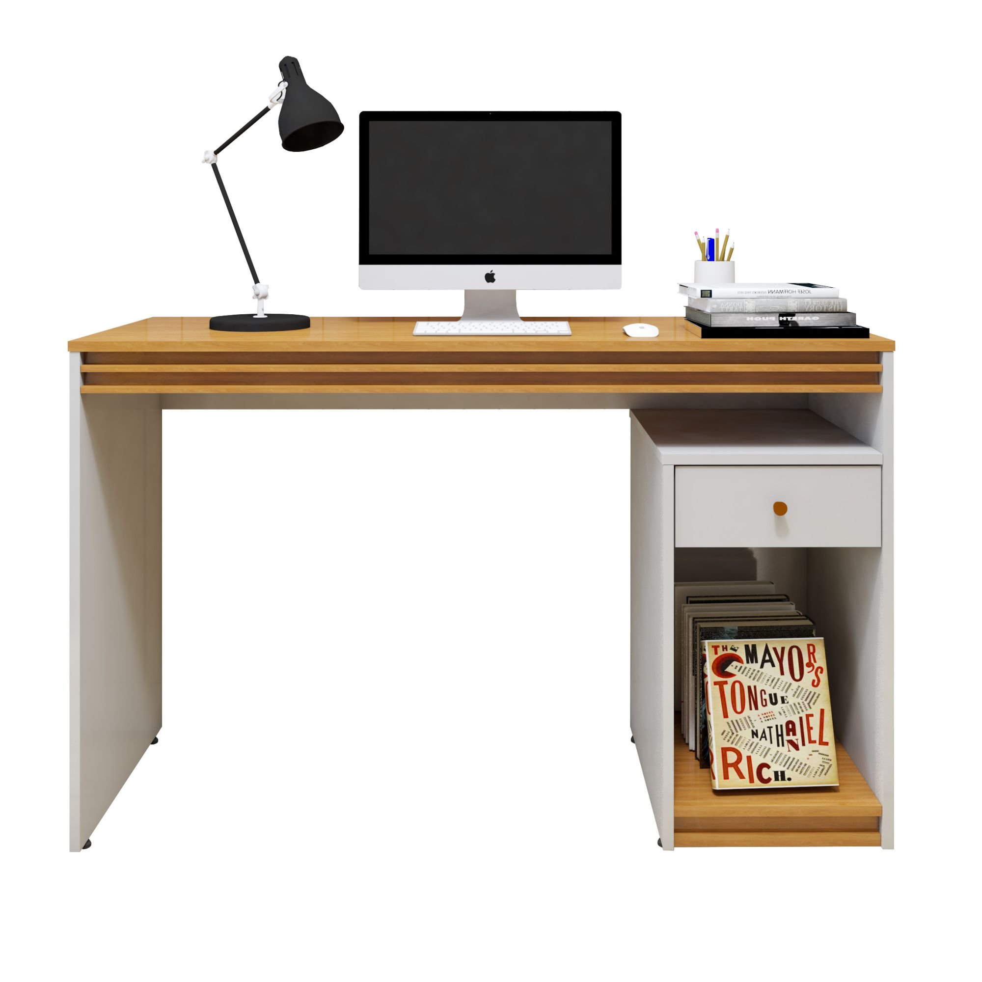 Escrivaninha 120cm 1 Porta 1 Gaveta 100% MDF Madrid - 11