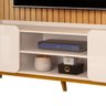 Bancada Cher e Painel Trento para Tv até 65 Polegadas 183x240cm Off White Cedro- Mabe Magazine - 5