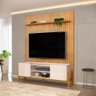 Bancada Cher e Painel Trento para Tv até 65 Polegadas 183x240cm Off White Cedro- Mabe Magazine - 1