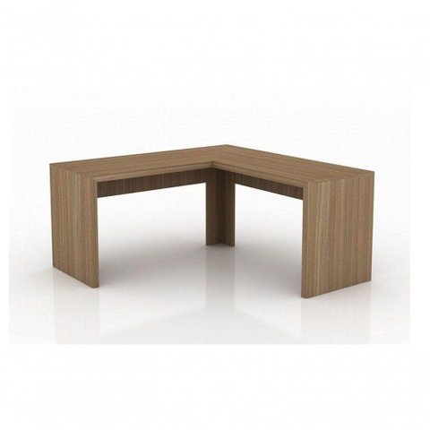 Mesa Angular para Escritório Home Office Me4116 Mdp Amendoa
