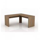Ver imagem 1 de Mesa Angular para Escritório Home Office Me4116 Mdp Amendoa