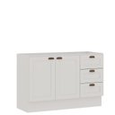 Ver imagem 3 de Balcão 2 Portas 3 Gavetas 120cm Americano 100% Mdf sem Tampo Provençal