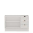 Ver imagem 5 de Balcão 2 Portas 3 Gavetas 120cm Americano 100% MDF sem Tampo Provençal Branco/Fosco