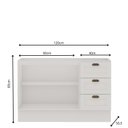 Ver imagem 4 de Balcão 2 Portas 3 Gavetas 120cm Americano 100% Mdf sem Tampo Provençal